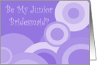 Junior Bridesmaid Invitation, purple circles card