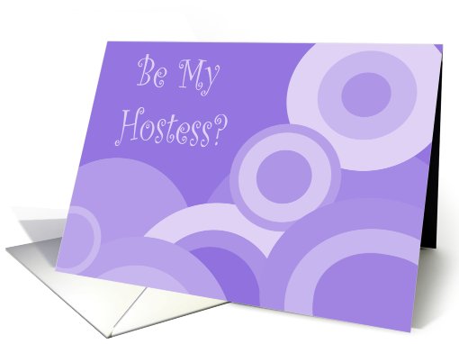 Hostess Invitation , purple circles card (461083)