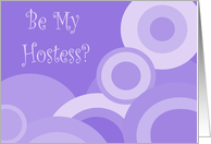 Hostess Invitation , purple circles card