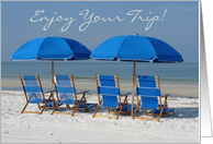 Enjoy your trip, Beach & Umbrellas card