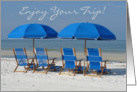 Enjoy your trip, Beach & Umbrellas card