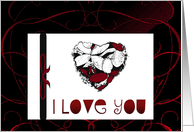 I Love You, heart card