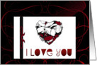 I Love You, heart card