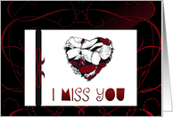 I Miss You, heart card
