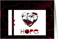 Hope, heart card