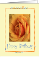 Happy Birthday, yellow rose card