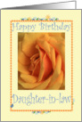 Happy Birthday Daughter-in-law, yellow rose card