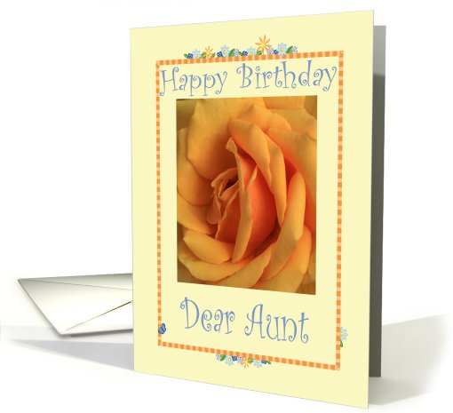 Happy Birthday Dear Aunt, yellow rose card (476146)