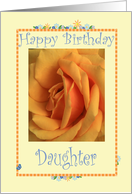 Happy Birthday Daughter, yellow rose card
