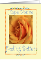 Feel Better, yellow rose card