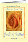 Feel Better, yellow rose card