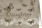 Birthday, Daughter, brown butterflies card
