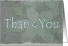 Thank You, pale leaves card