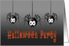 Halloween Party, Spiders card