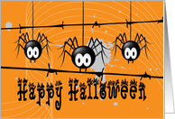 Happy Halloween, Spiders card