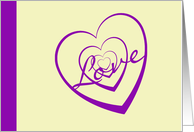 Love & Hearts card