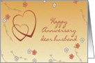 Anniversary for husband, two hearts card