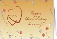 Anniversary for wife, two hearts card