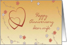 Anniversary for wife, two hearts card