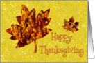 Happy Thanksgiving, Leaves & Pumpkins card