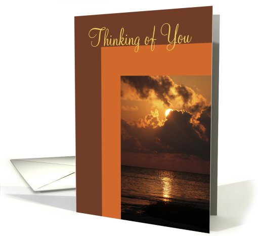 Thinking of you, gulf sunset card (527490)