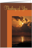 Thinking of you, gulf sunset card