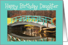 Birthday Daughter, arched bridge with reflection card