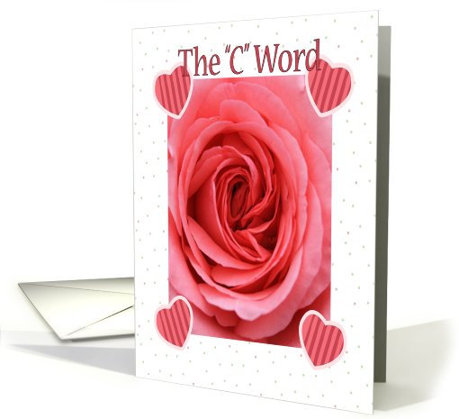 For Cancer Patients, Pink Rose card (543876)