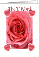 For Cancer Patients, Pink Rose card