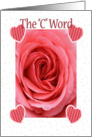 For Cancer Patients, Pink Rose card
