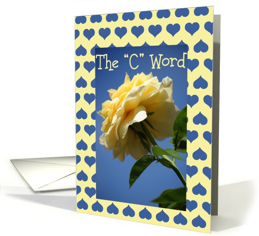 For Cancer Patients, Yellow Rose card (544036)