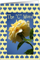 For Cancer Patients, Yellow Rose card