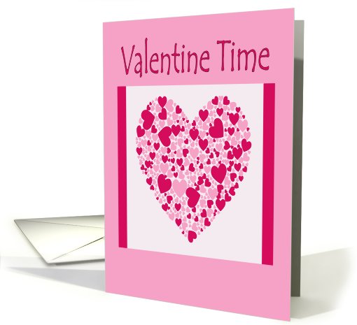 Valentine Time, hearts in heart card (544148)