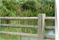 Scenic Lake View with Fence card