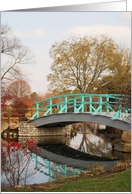 Bridge over still pond card