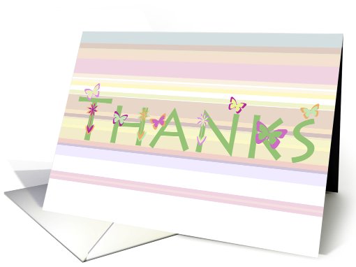 Thanks, butterflies & flowers card (566924)