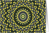 Yellow and gray circle pattern card