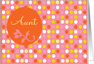 Mother’s Day Aunt, bright dots card