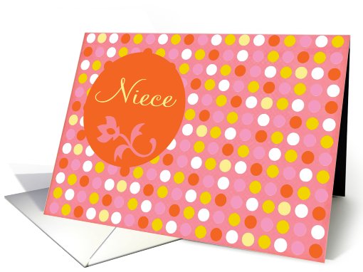 Mother's Day Niece, bright dots card (602066)