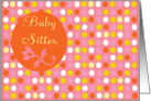 Mother’s Day Babysitter, bright dots card