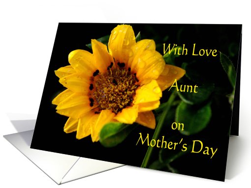 Mother's Day Aunt, yellow Gazania card (610675)