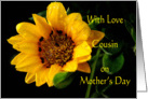 Mother’s Day Cousin, yellow Gazania card