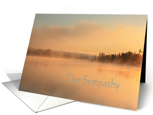 Our Sympathy, Fog on water, lake with trees card (690904)