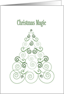 Christmas magic, Christmas Tree of Scrolls card