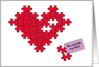 Anniversary - You Complete My Heart card