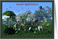 Happy Birthday-Wild Animals card