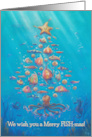 We Wish You a Merry FISHmas Tropical Themed Christmas card