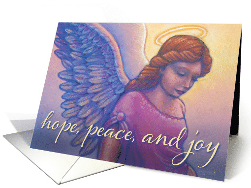 Hope Peace and Joy Christmas Angel card (1809728)