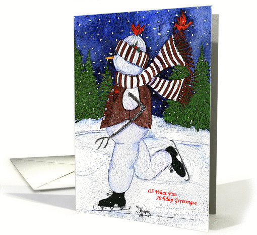 Skating Snowman card (269135)