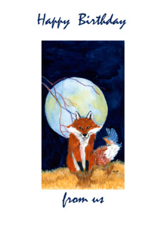 Birthday fox card